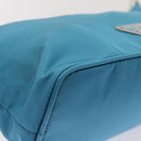 PRADA Chain Shoulder Bag Nylon Light Blue Auth 80225-14