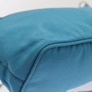 PRADA Chain Shoulder Bag Nylon Light Blue Auth 80225-16