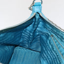 PRADA Chain Shoulder Bag Nylon Light Blue Auth 80225-19
