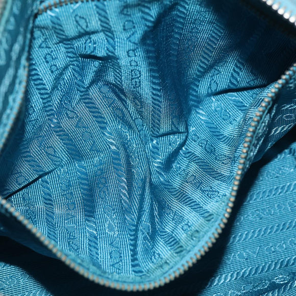 PRADA Chain Shoulder Bag Nylon Light Blue Auth 80225