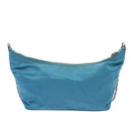PRADA Chain Shoulder Bag Nylon Light Blue Auth 80225 - 0