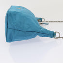 PRADA Chain Shoulder Bag Nylon Light Blue Auth 80225-3