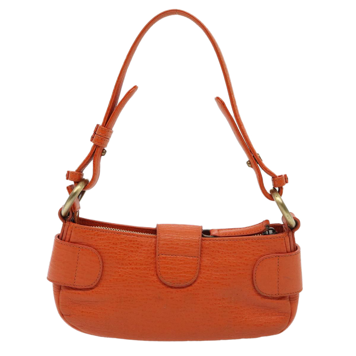 MCM Hand Bag Leather Orange Auth 80228 - 0