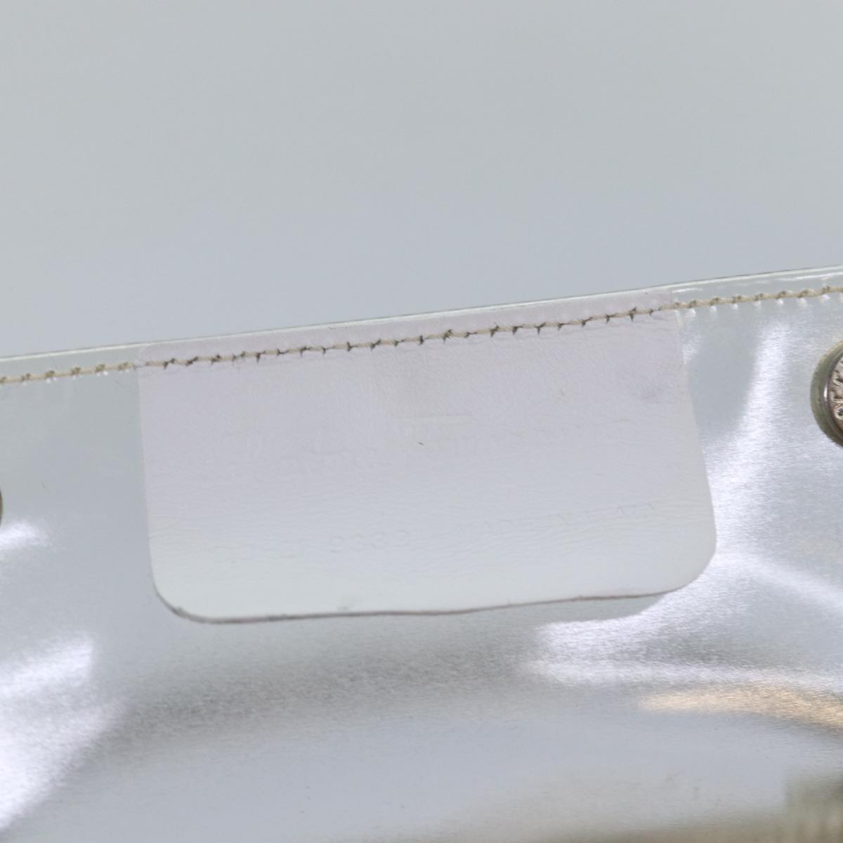 Salvatore Ferragamo Gancini Hand Bag Vinyl Clear Auth 80247