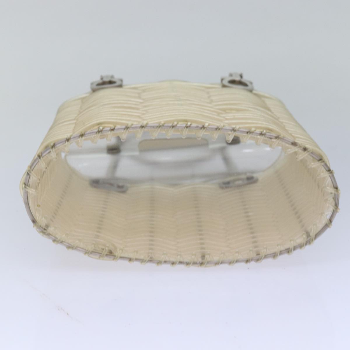 Salvatore Ferragamo Gancini Hand Bag Vinyl Clear Auth 80247