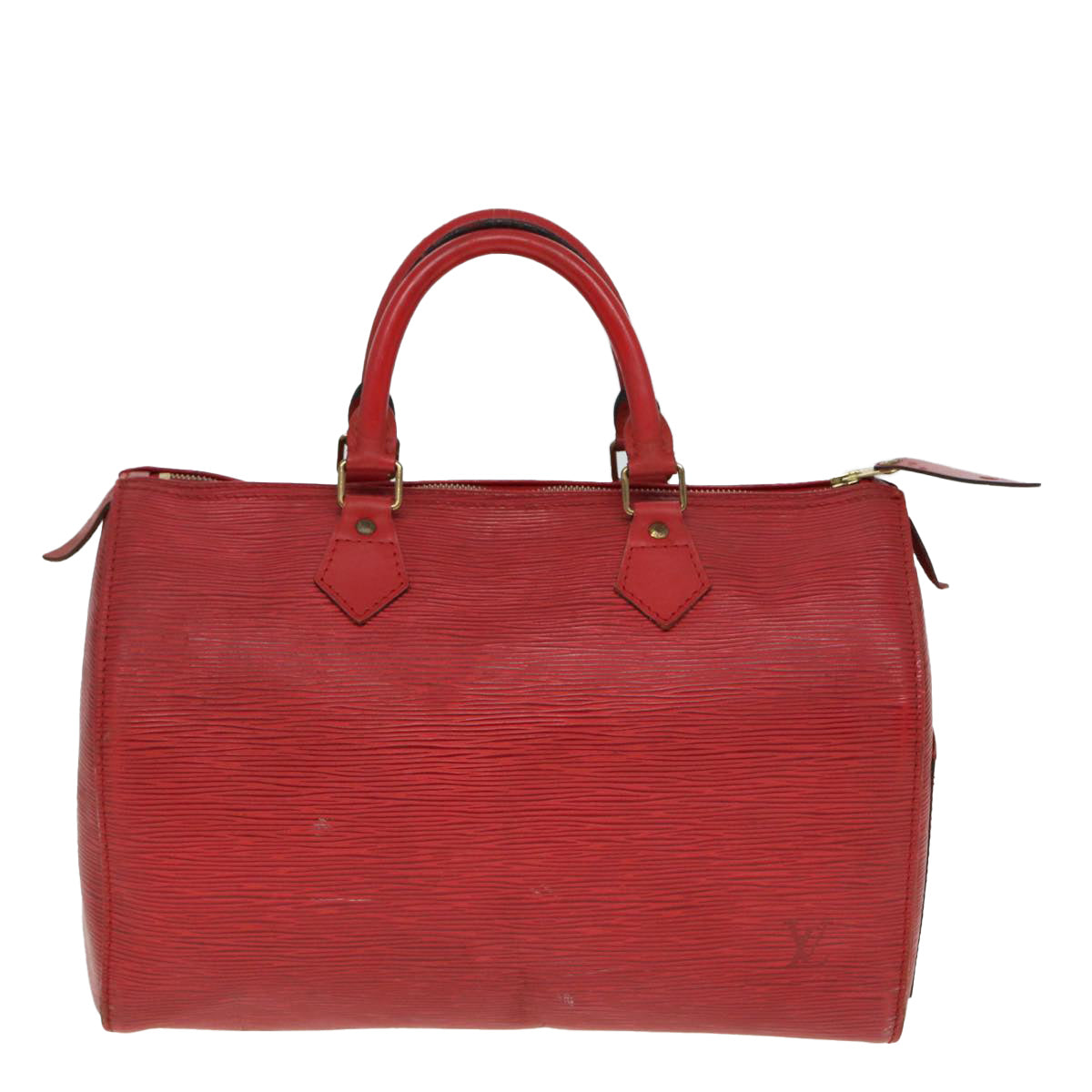 LOUIS VUITTON Epi Speedy 30 Hand Bag Castilian Red M43007 LV Auth 80266