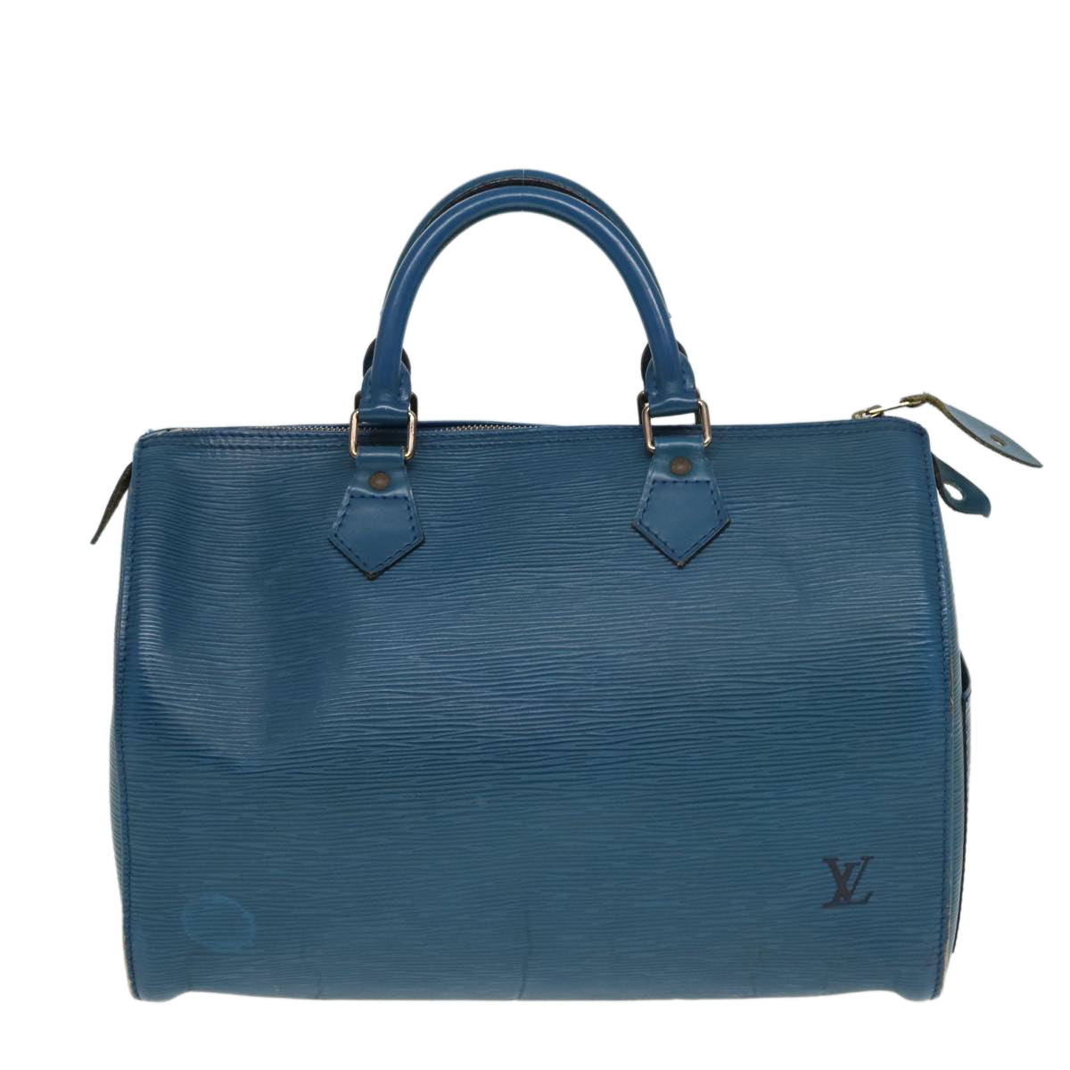 LOUIS VUITTON Epi Speedy 30 Hand Bag Toledo Blue M43005 LV Auth 80267