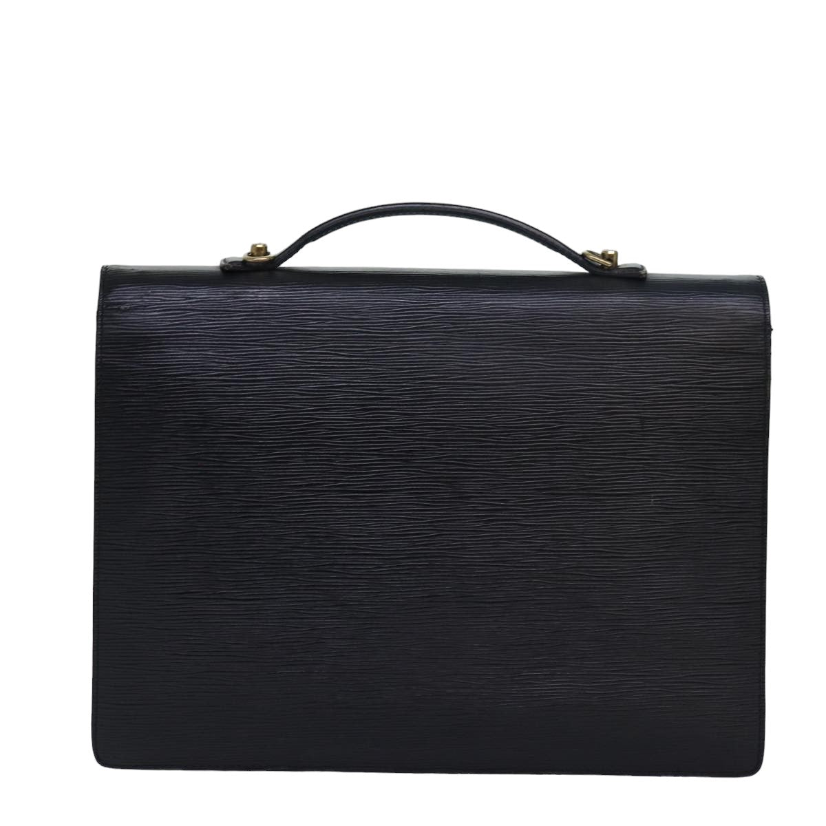 LOUIS VUITTON Epi Porte Documents Bandouliere Briefcase Black M54462 Auth 80272 - 0