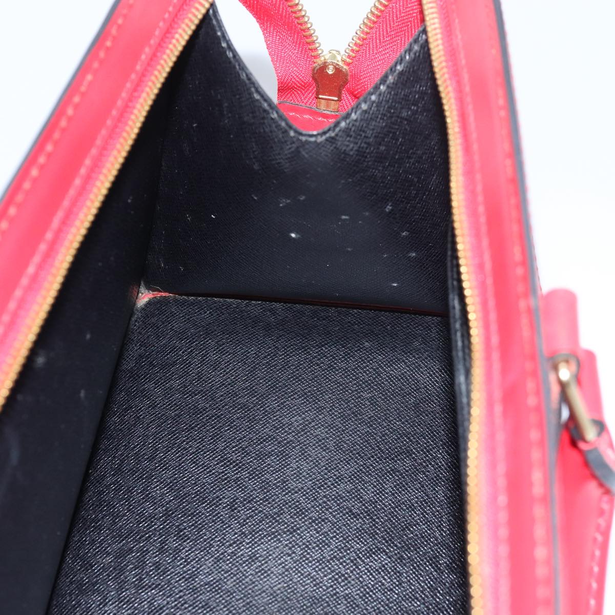 LOUIS VUITTON Epi Sac Triangle Hand Bag Red M52097 LV Auth 80283