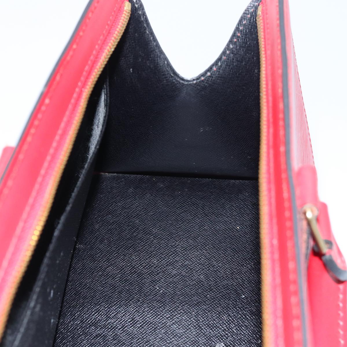 LOUIS VUITTON Epi Sac Triangle Hand Bag Red M52097 LV Auth 80283