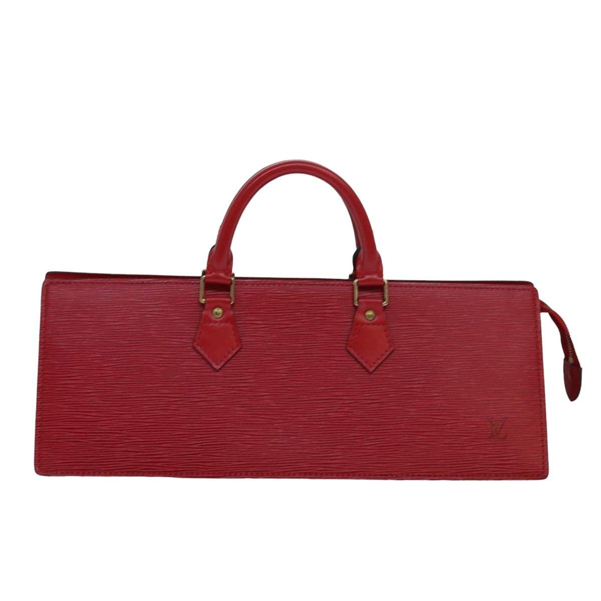 LOUIS VUITTON Epi Sac Triangle Hand Bag Red M52097 LV Auth 80283