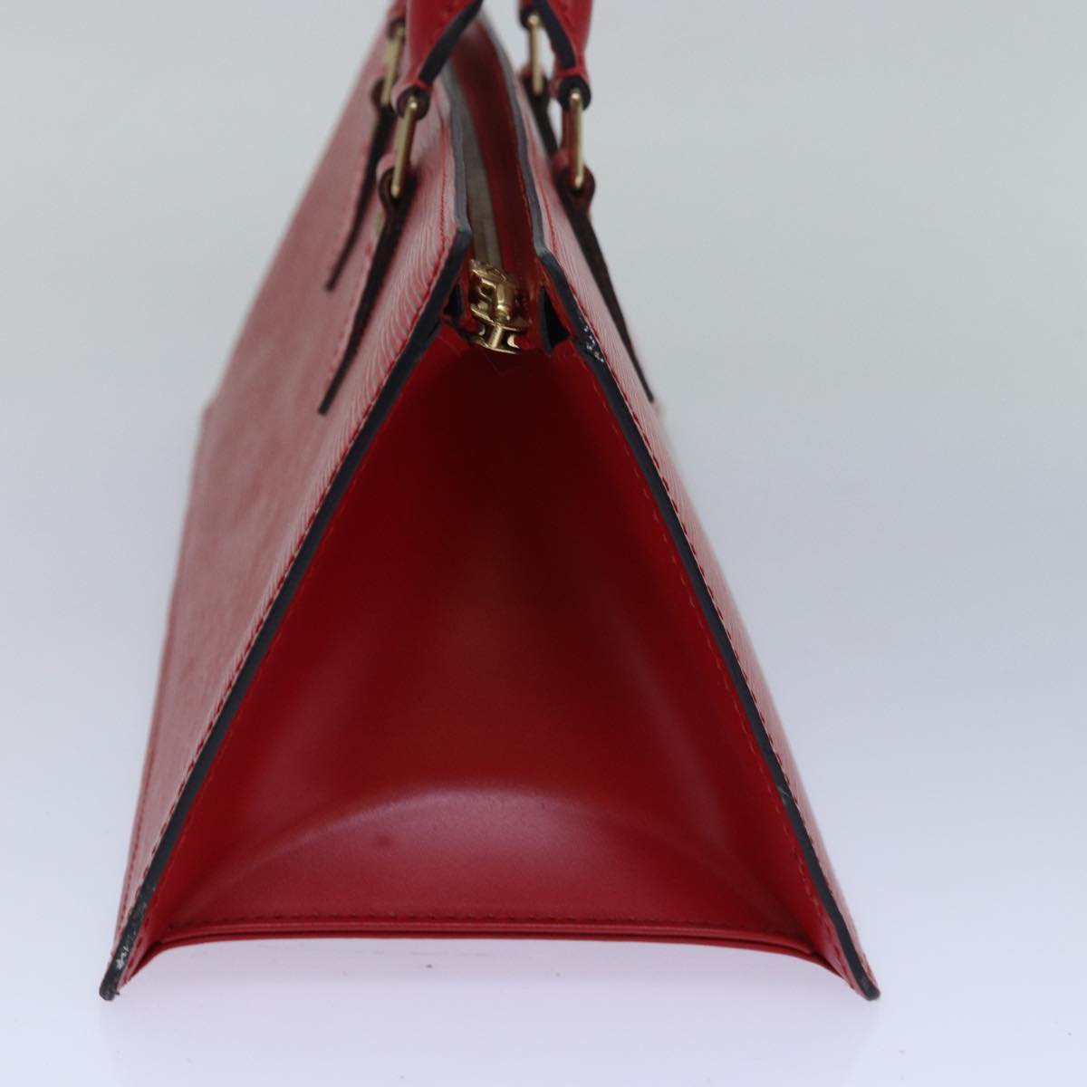 LOUIS VUITTON Epi Sac Triangle Hand Bag Red M52097 LV Auth 80283