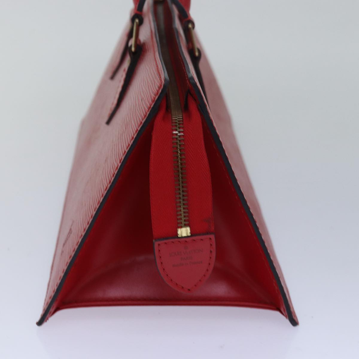 LOUIS VUITTON Epi Sac Triangle Hand Bag Red M52097 LV Auth 80283