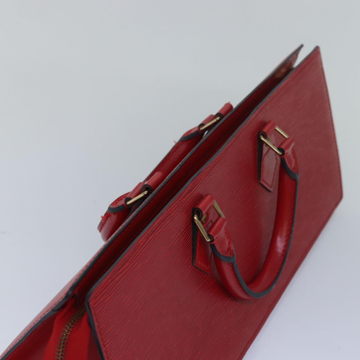 LOUIS VUITTON Epi Sac Triangle Hand Bag Red M52097 LV Auth 80283