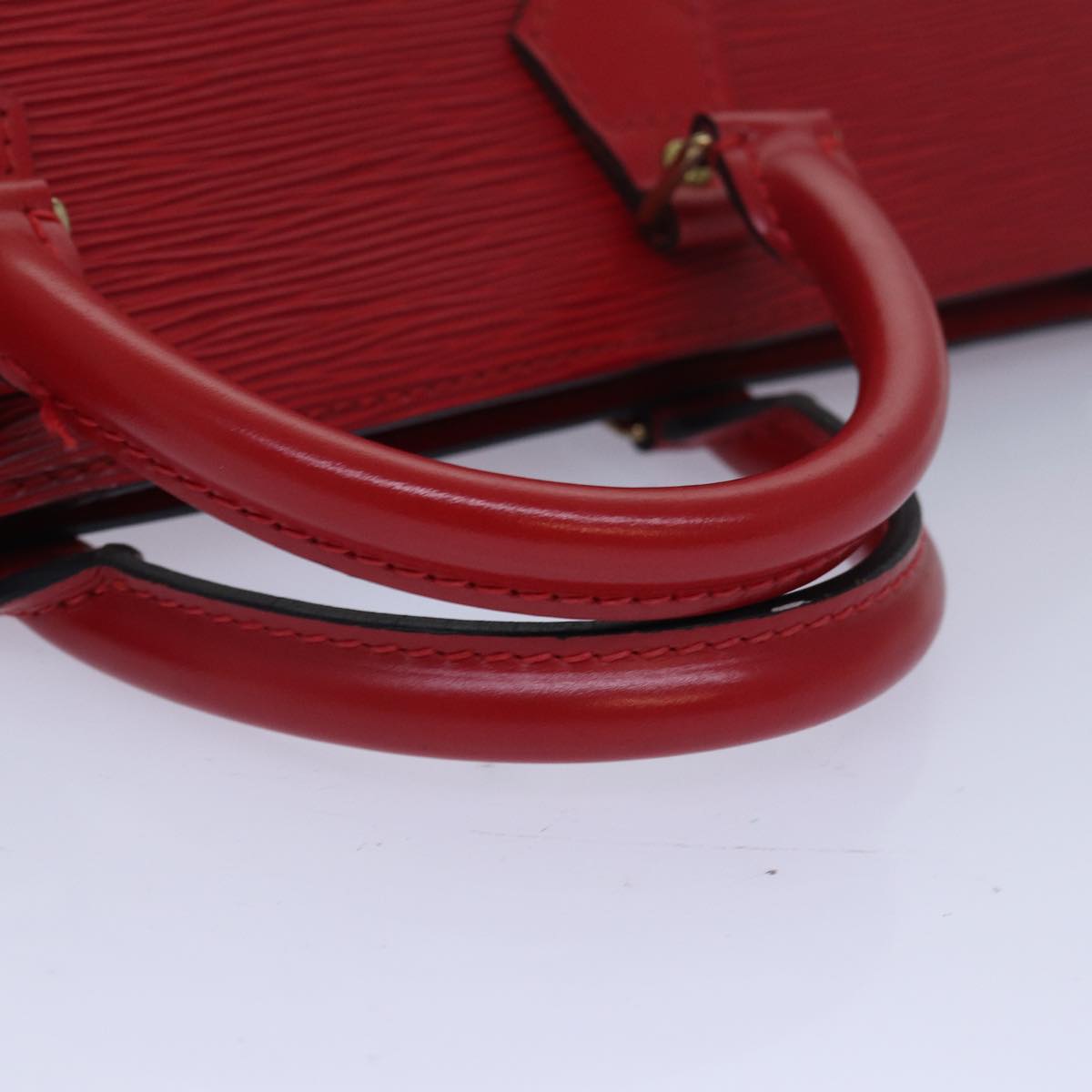 LOUIS VUITTON Epi Sac Triangle Hand Bag Red M52097 LV Auth 80283