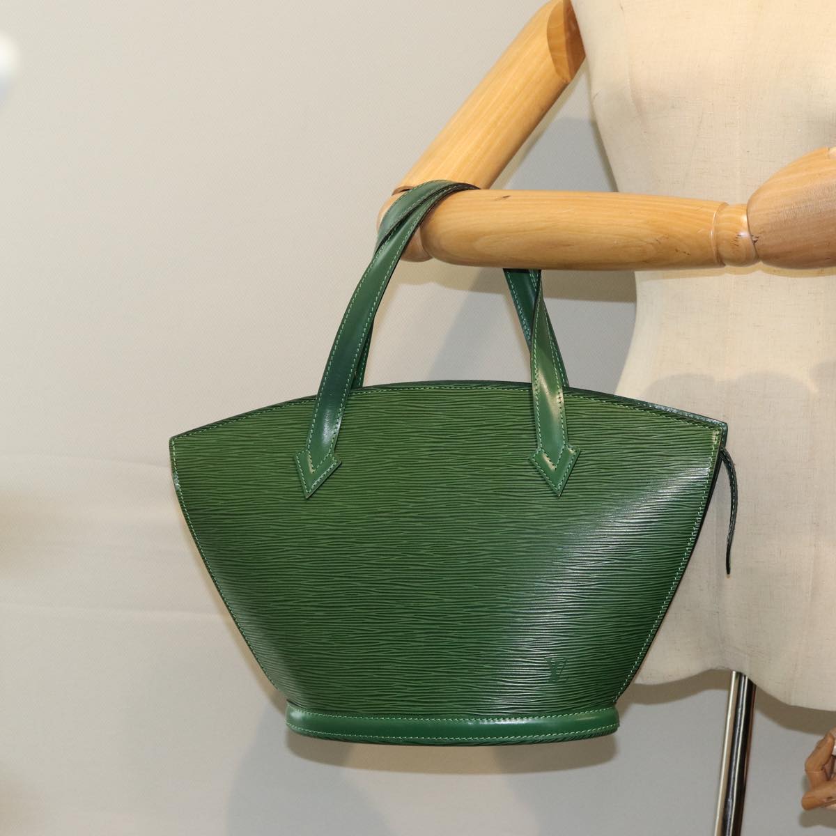 LOUIS VUITTON Epi Saint Jacques Hand Bag Green M52274 LV Auth 80288