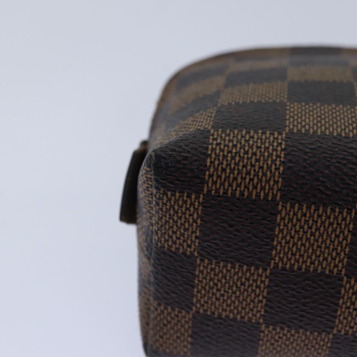 LOUIS VUITTON Damier Ebene Pochette Cosmetic PM Pouch N47516 LV Auth 80307