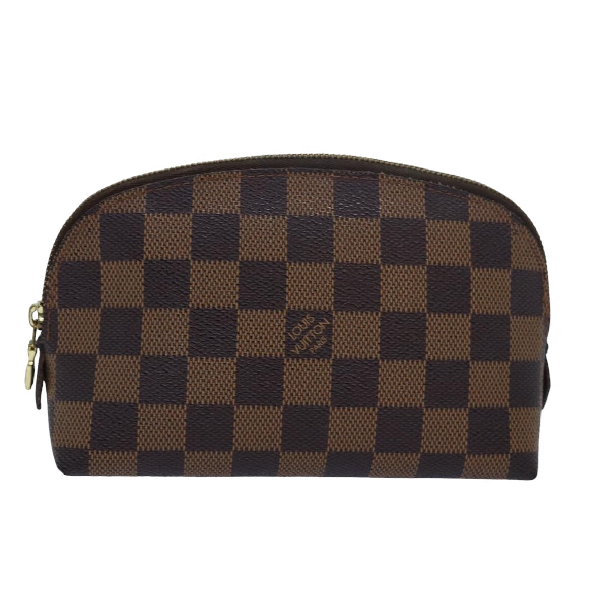 LOUIS VUITTON Damier Ebene Pochette Cosmetic PM Pouch N47516 LV Auth 80307