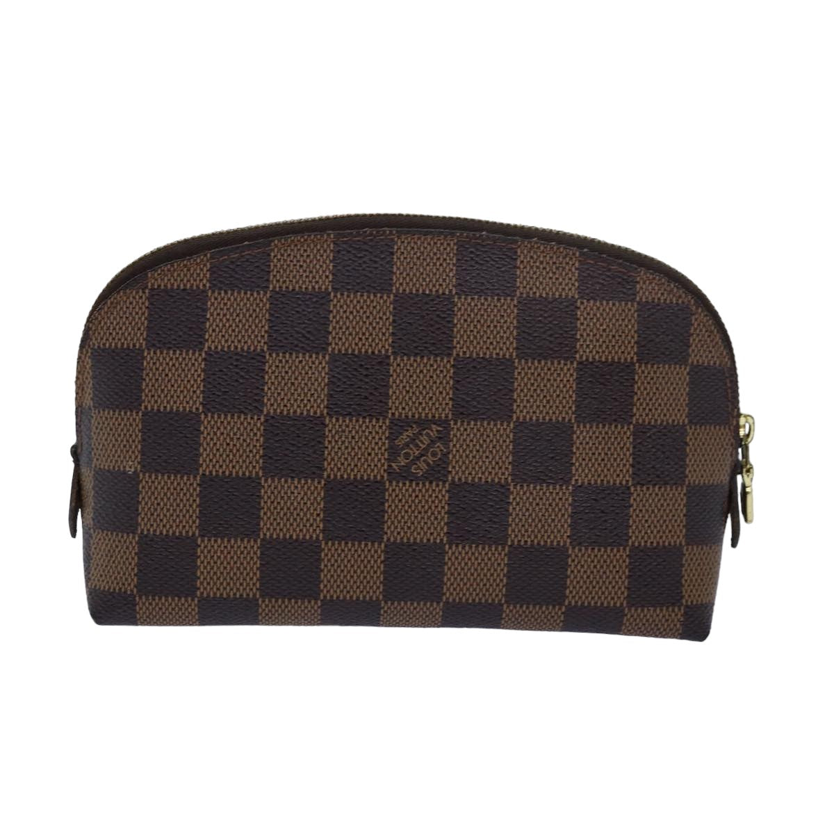 LOUIS VUITTON Damier Ebene Pochette Cosmetic PM Pouch N47516 LV Auth 80307 - 0