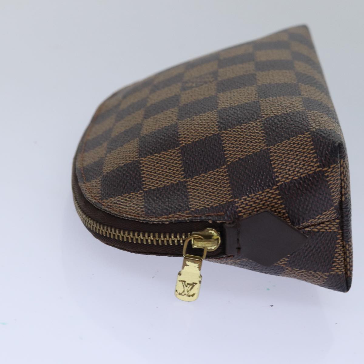 LOUIS VUITTON Damier Ebene Pochette Cosmetic PM Pouch N47516 LV Auth 80307