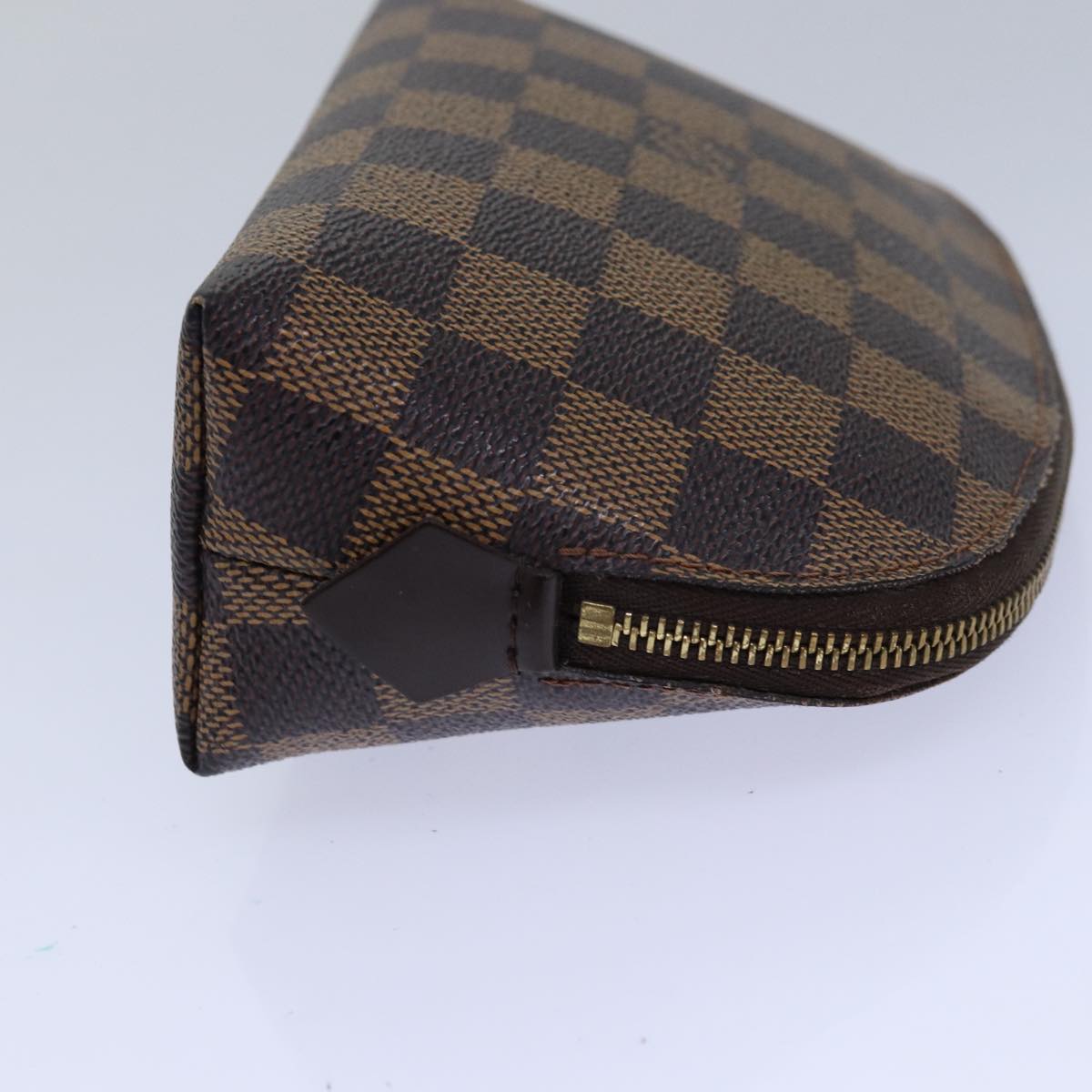 LOUIS VUITTON Damier Ebene Pochette Cosmetic PM Pouch N47516 LV Auth 80307