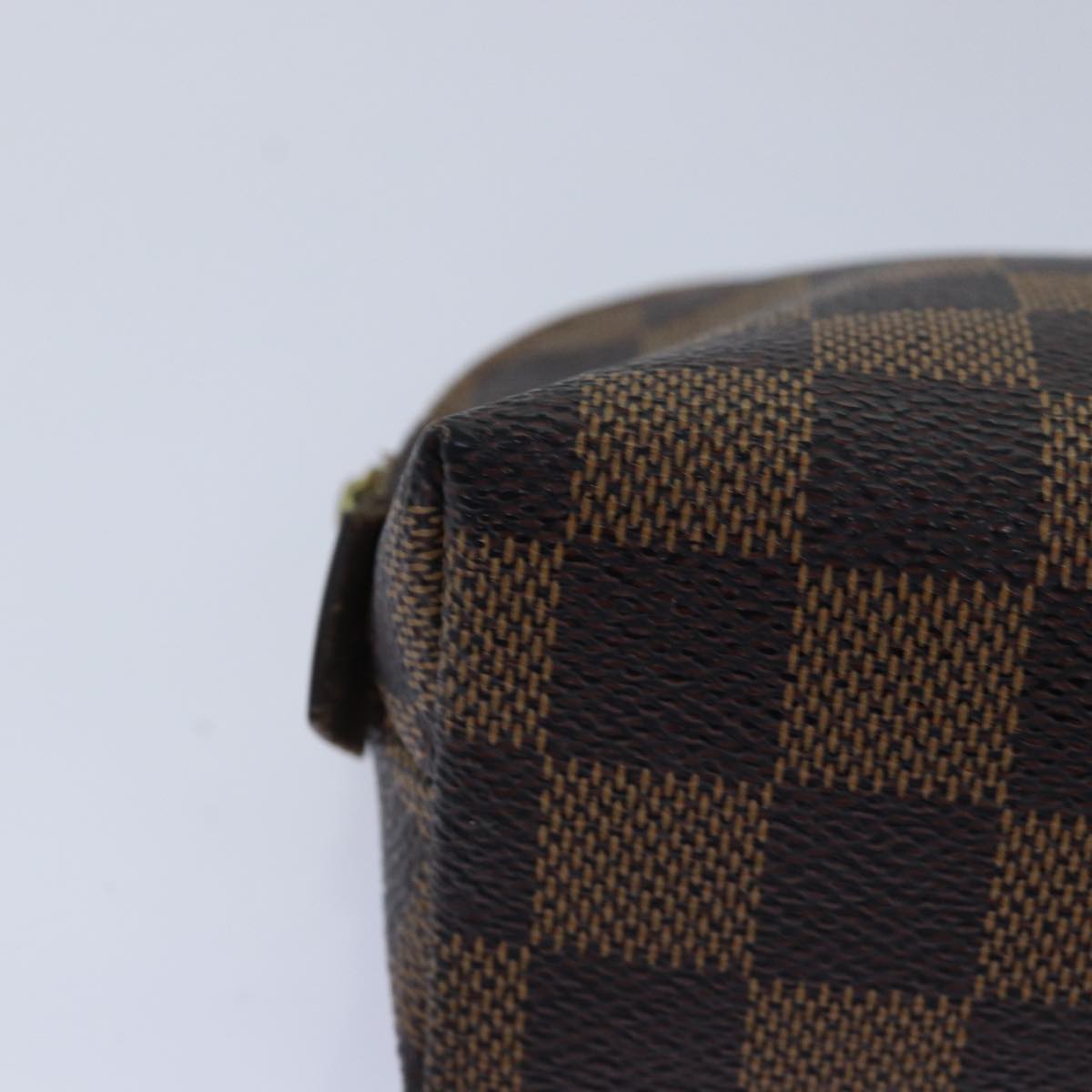 LOUIS VUITTON Damier Ebene Pochette Cosmetic PM Pouch N47516 LV Auth 80307