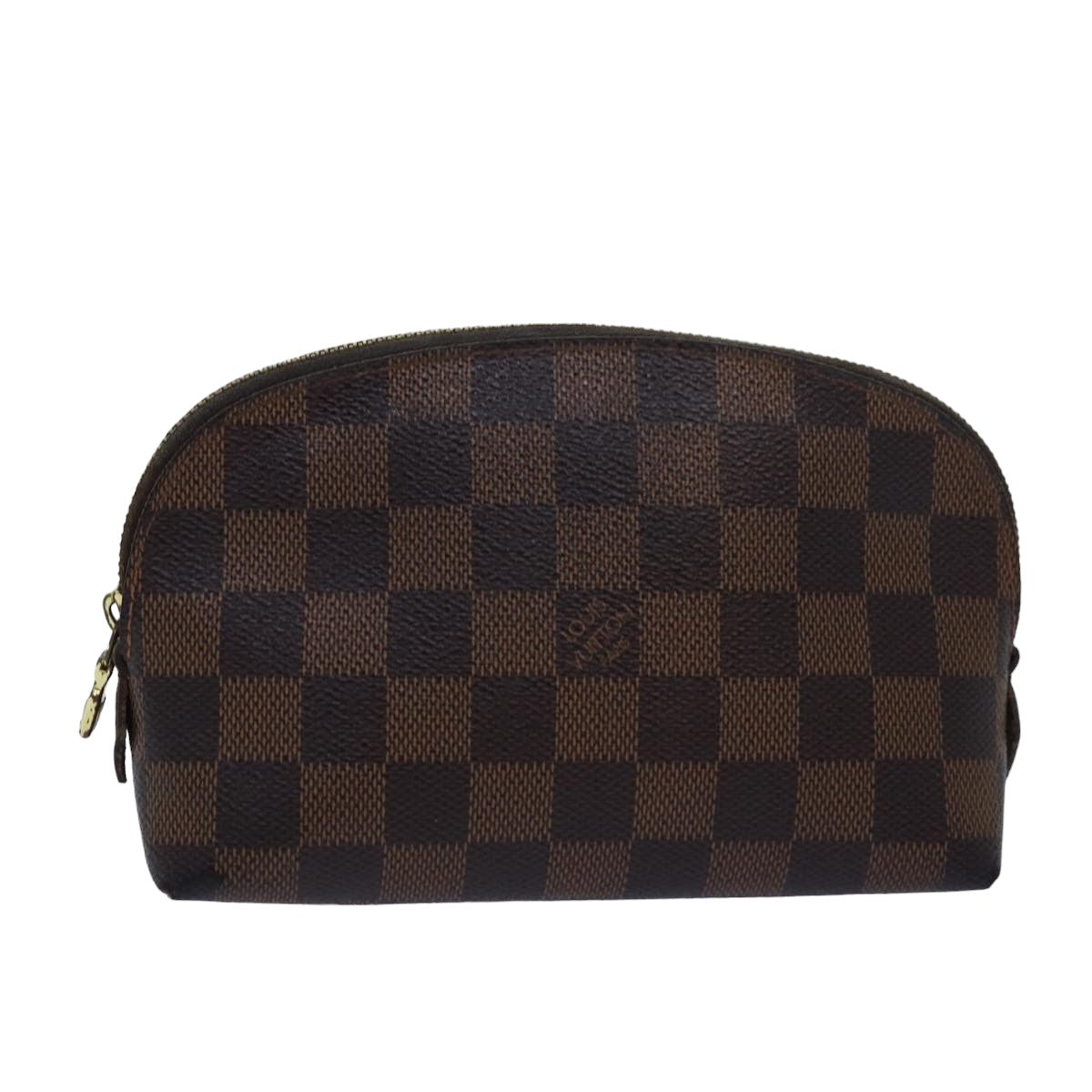 LOUIS VUITTON Damier Ebene Pochette Cosmetic PM Pouch N47516 LV Auth 80308