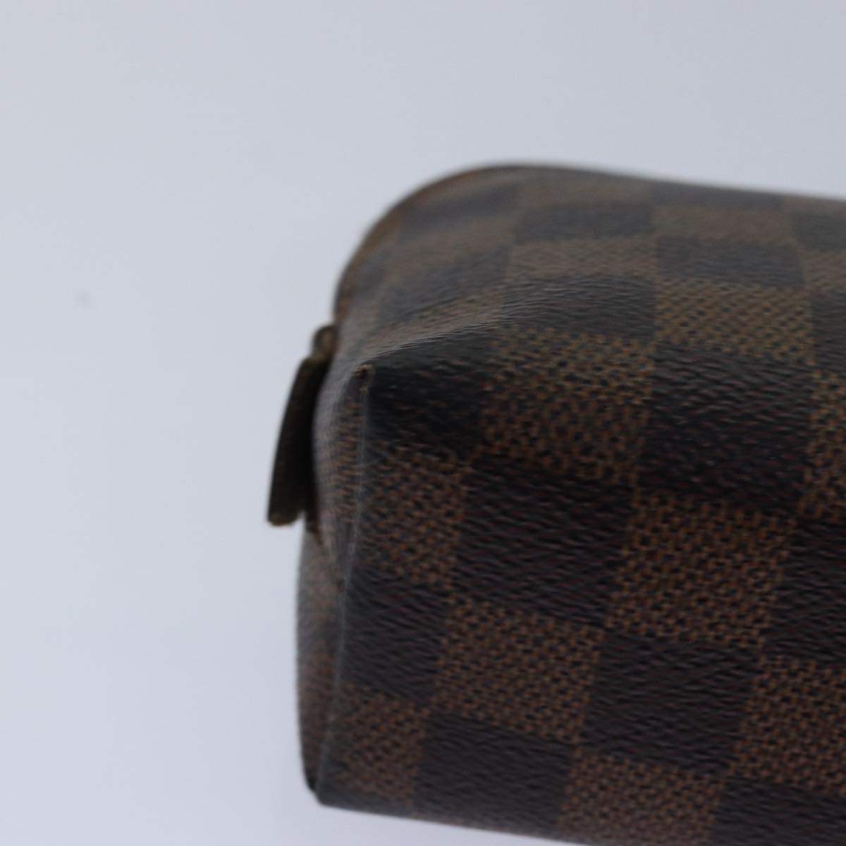 LOUIS VUITTON Damier Ebene Pochette Cosmetic PM Pouch N47516 LV Auth 80308