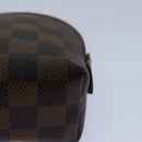 LOUIS VUITTON Damier Ebene Pochette Cosmetic PM Pouch N47516 LV Auth 80308-16