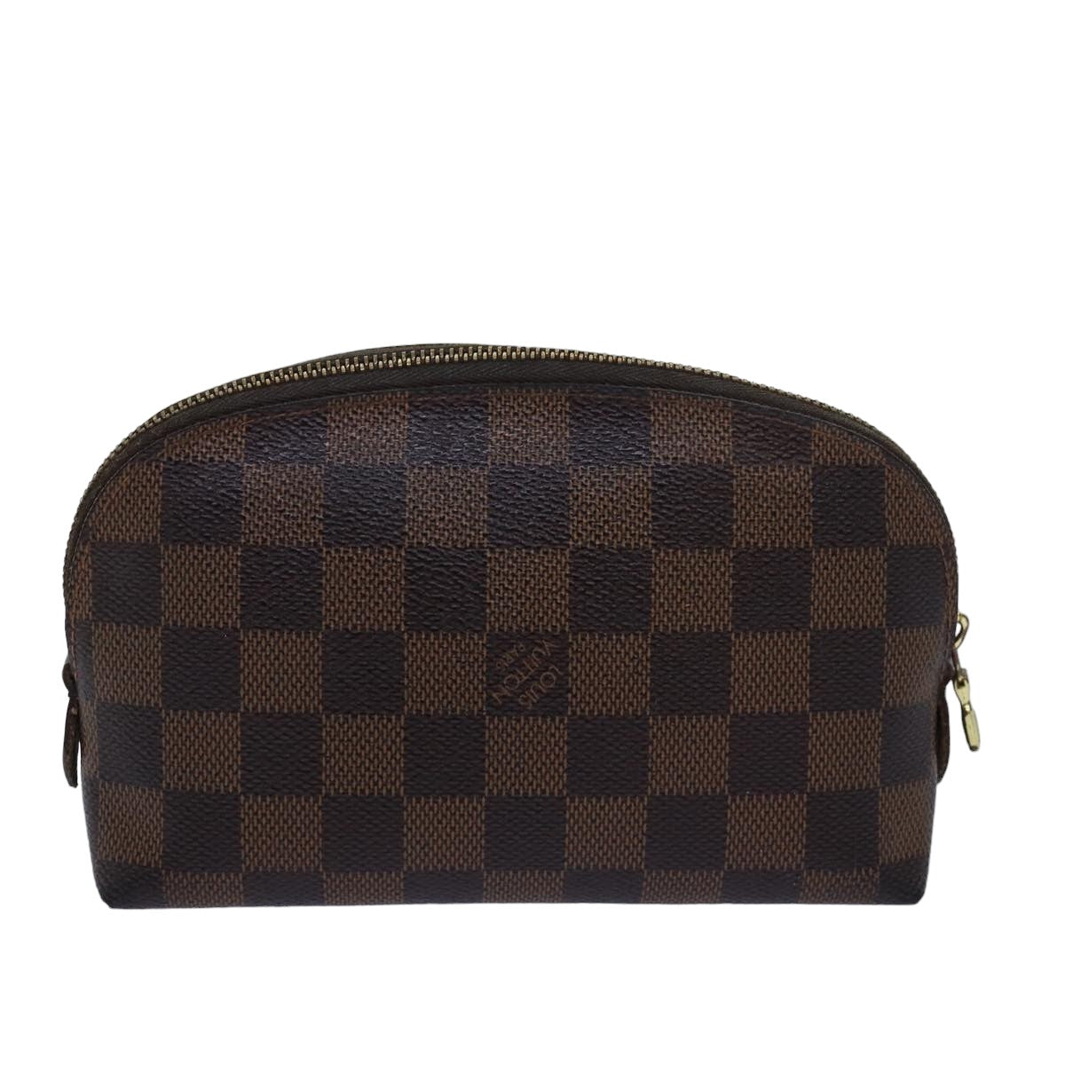 LOUIS VUITTON Damier Ebene Pochette Cosmetic PM Pouch N47516 LV Auth 80308 - 0