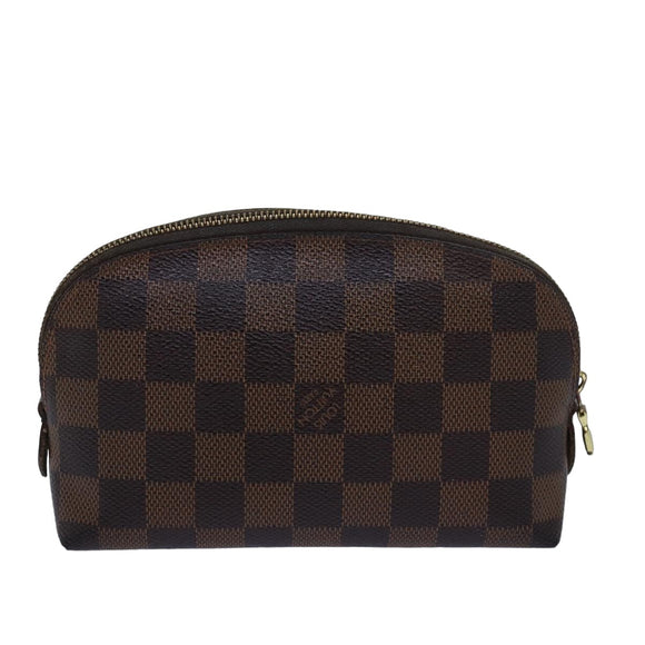 LOUIS VUITTON Damier Ebene Pochette Cosmetic PM Pouch N47516 LV Auth 80308
