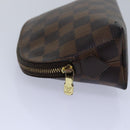 LOUIS VUITTON Damier Ebene Pochette Cosmetic PM Pouch N47516 LV Auth 80308-3
