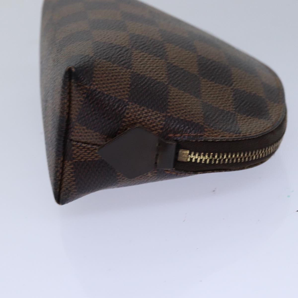 LOUIS VUITTON Damier Ebene Pochette Cosmetic PM Pouch N47516 LV Auth 80308