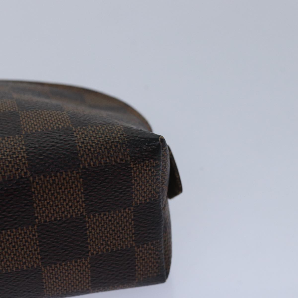 LOUIS VUITTON Damier Ebene Pochette Cosmetic PM Pouch N47516 LV Auth 80308