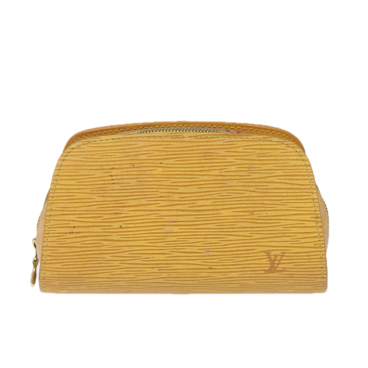 LOUIS VUITTON Epi Dauphine PM Pouch Yellow M48449 LV Auth 80312