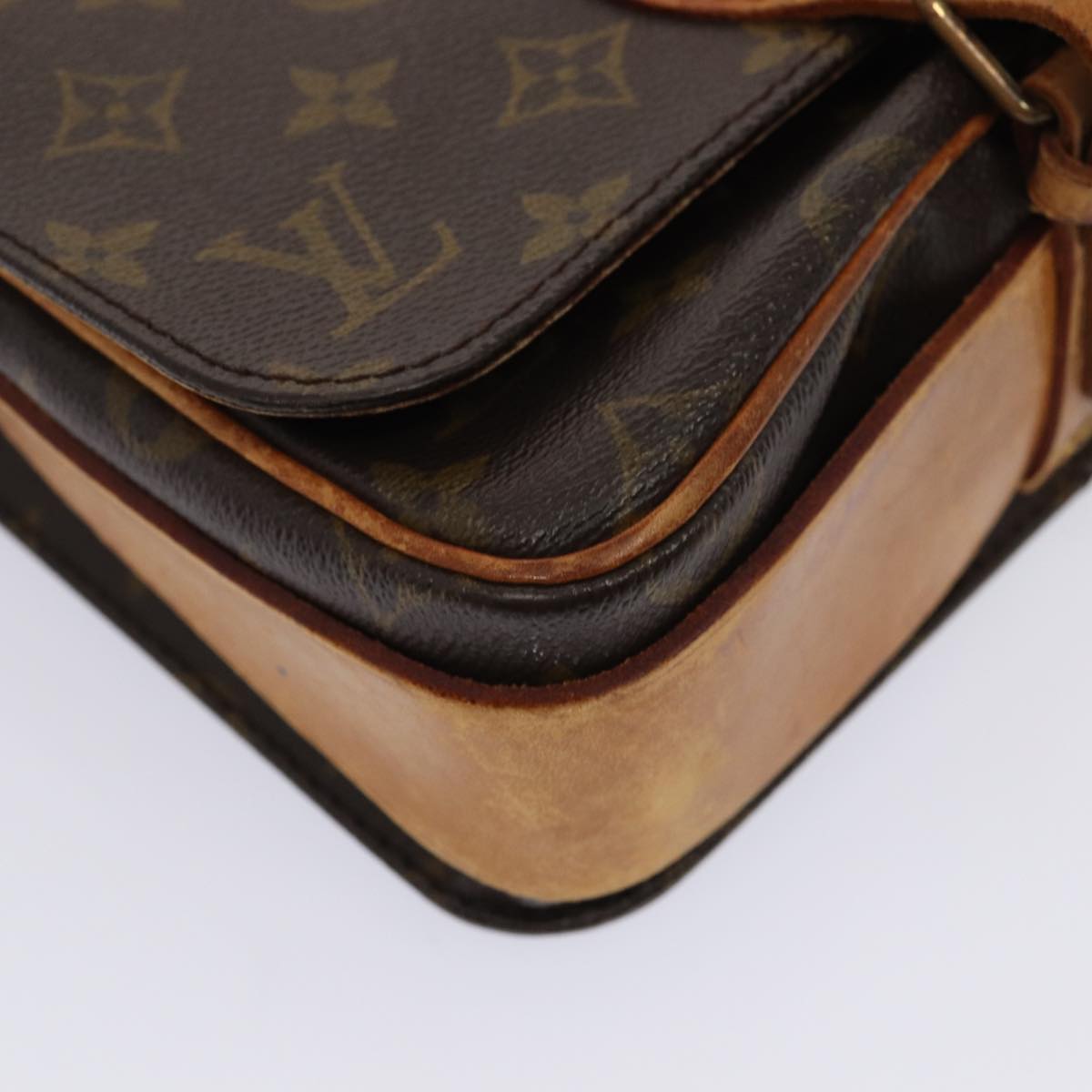 LOUIS VUITTON Monogram Cartouchiere MM Shoulder Bag M51253 LV Auth 80328