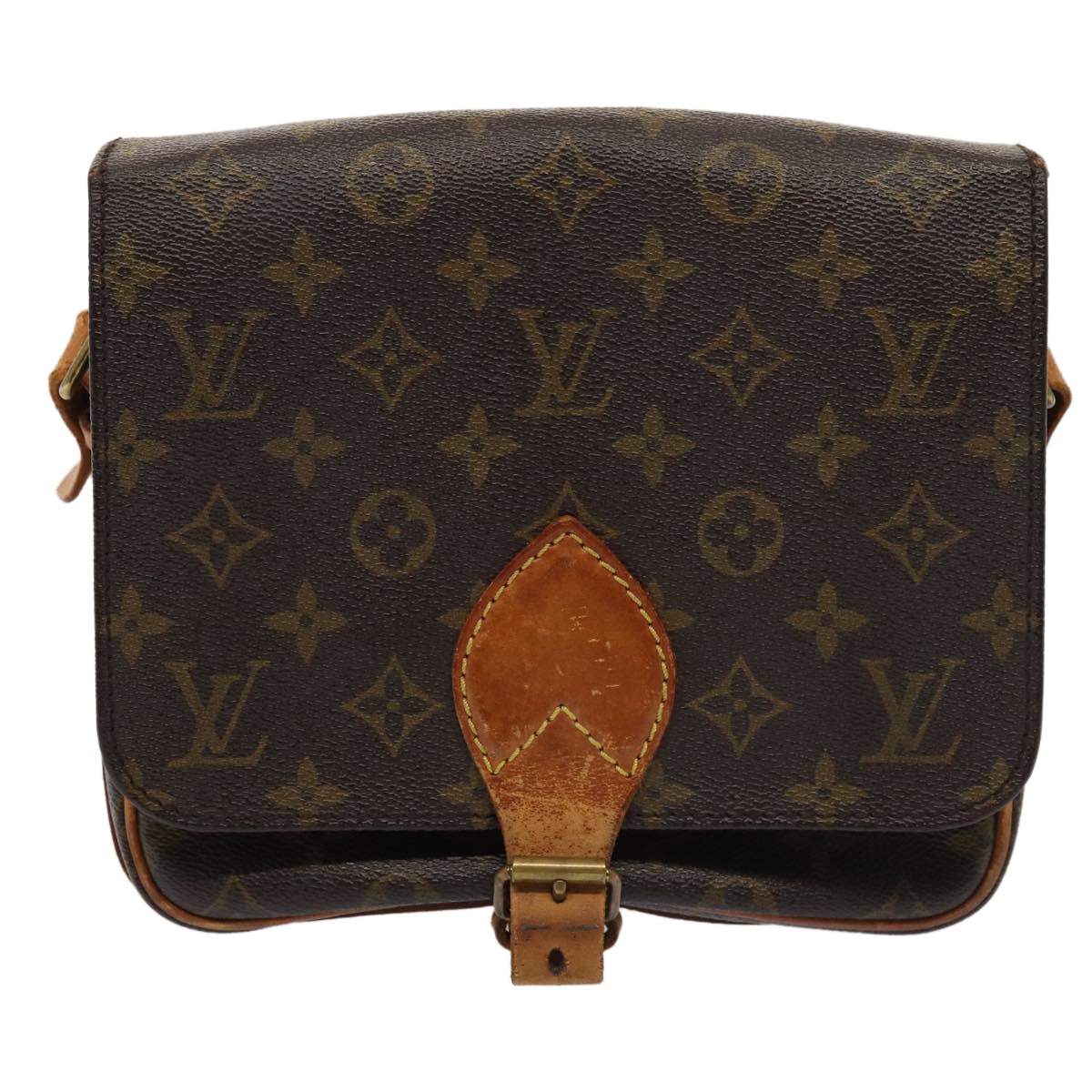 LOUIS VUITTON Monogram Cartouchiere MM Shoulder Bag M51253 LV Auth 80328