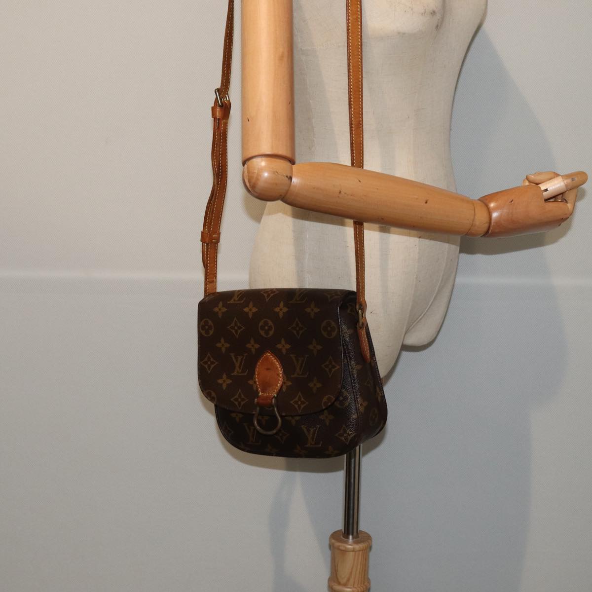 LOUIS VUITTON Monogram Saint Cloud MM Shoulder Bag M51243 LV Auth 80332