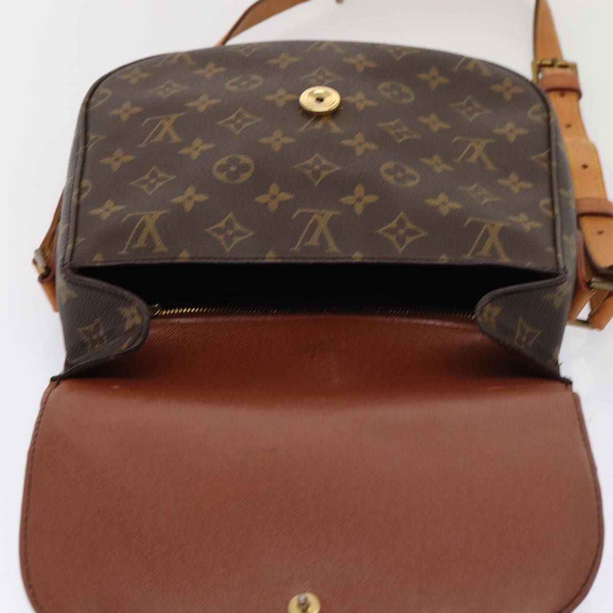 LOUIS VUITTON Monogram Saint Cloud GM Shoulder Bag M51242 LV Auth 80334