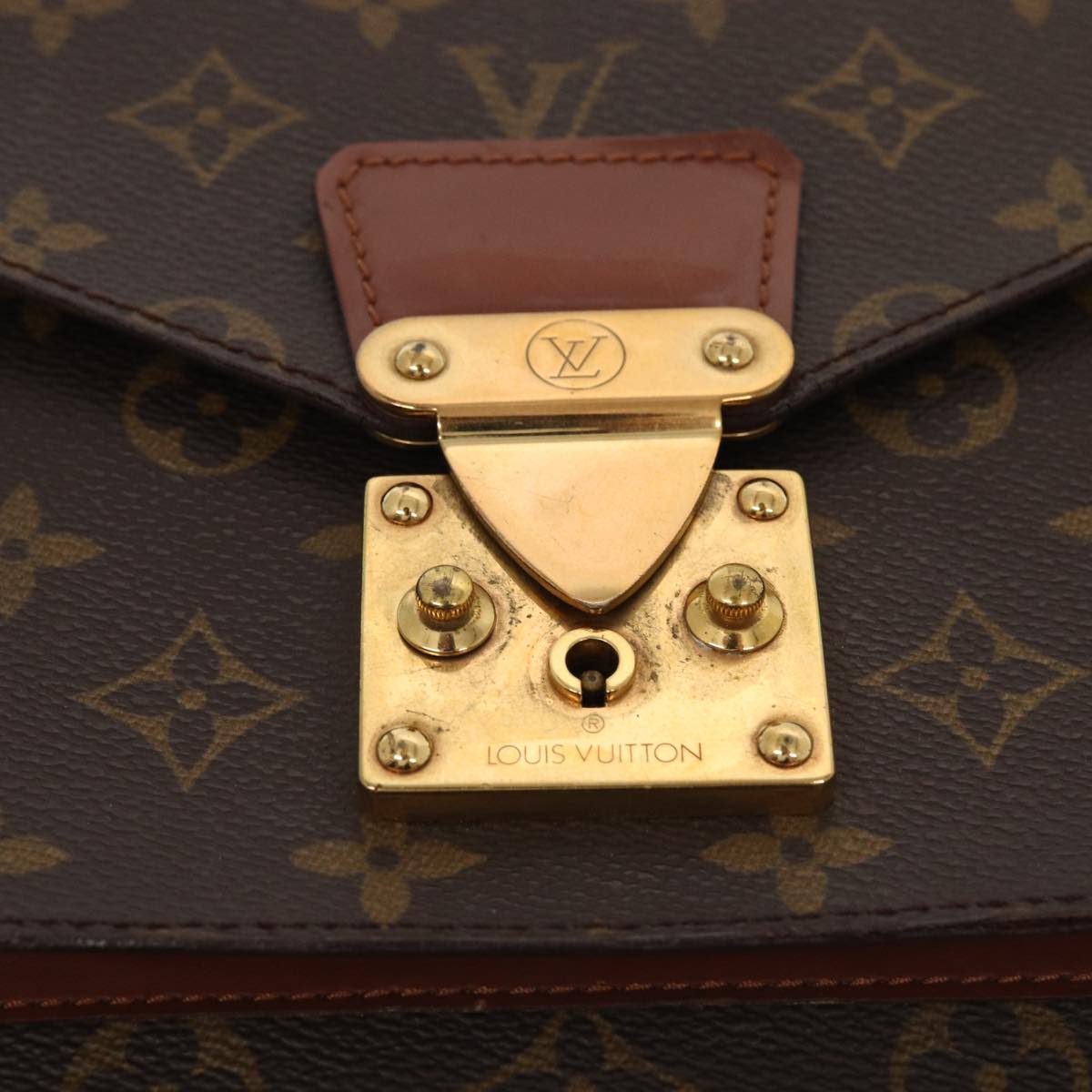 LOUIS VUITTON Monogram Monceau 28 Hand Bag 2way M51185 LV Auth 80337