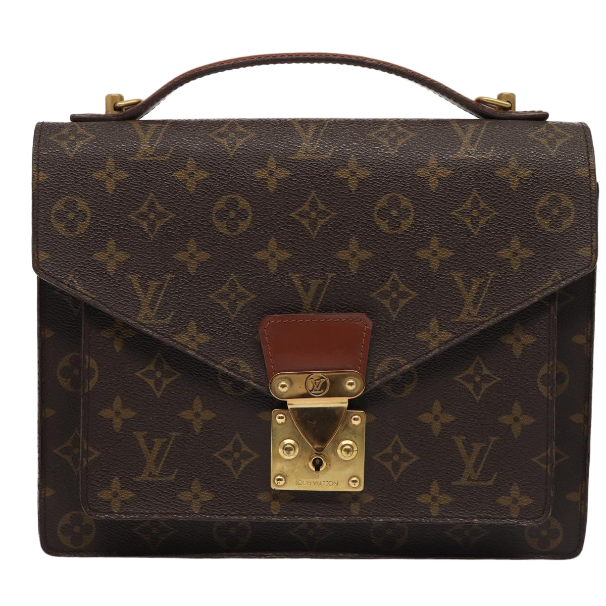 LOUIS VUITTON Monogram Monceau 28 Hand Bag 2way M51185 LV Auth 80337