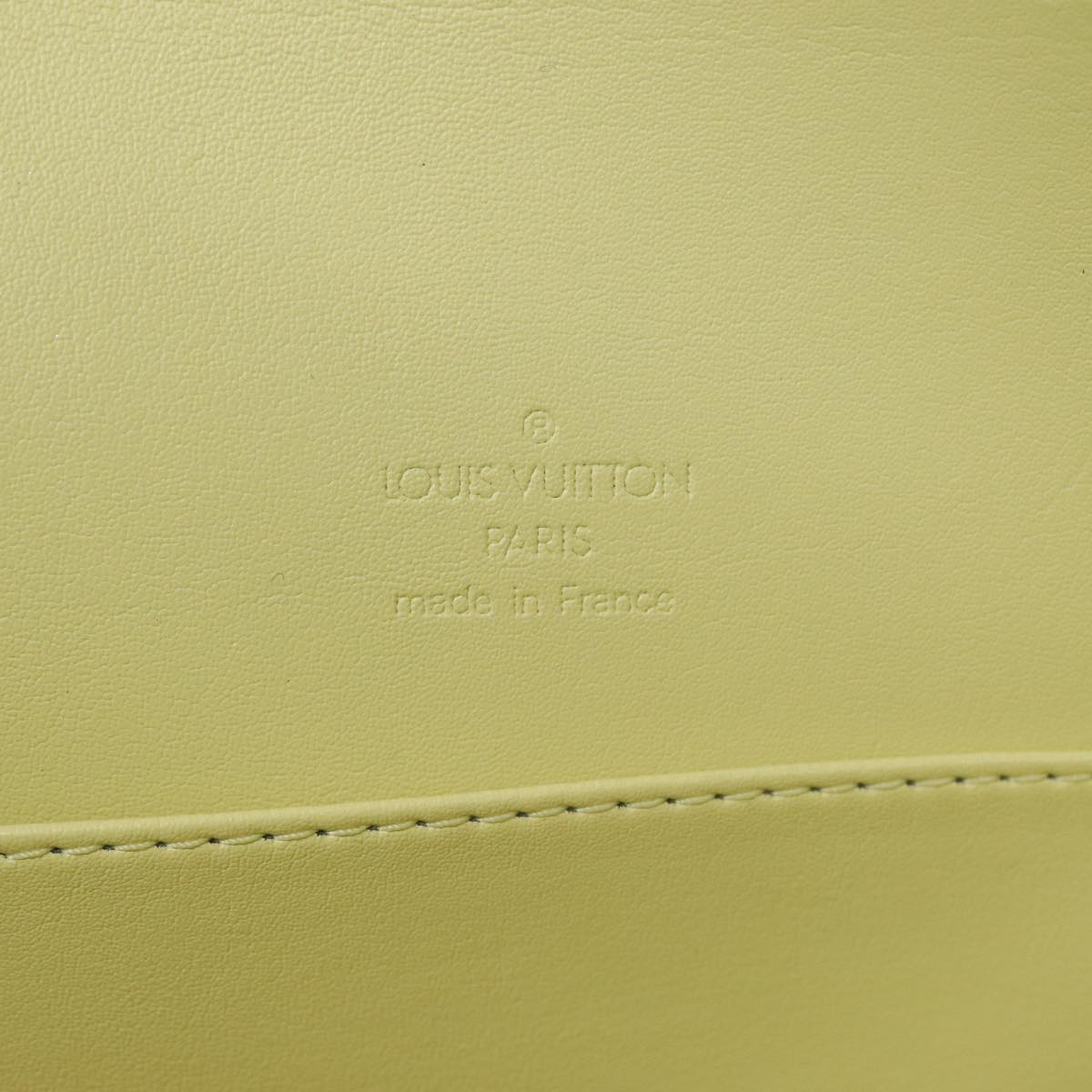 LOUIS VUITTON Monogram Vernis Thompson Street Bag Lime Yellow M91071 Auth 80342