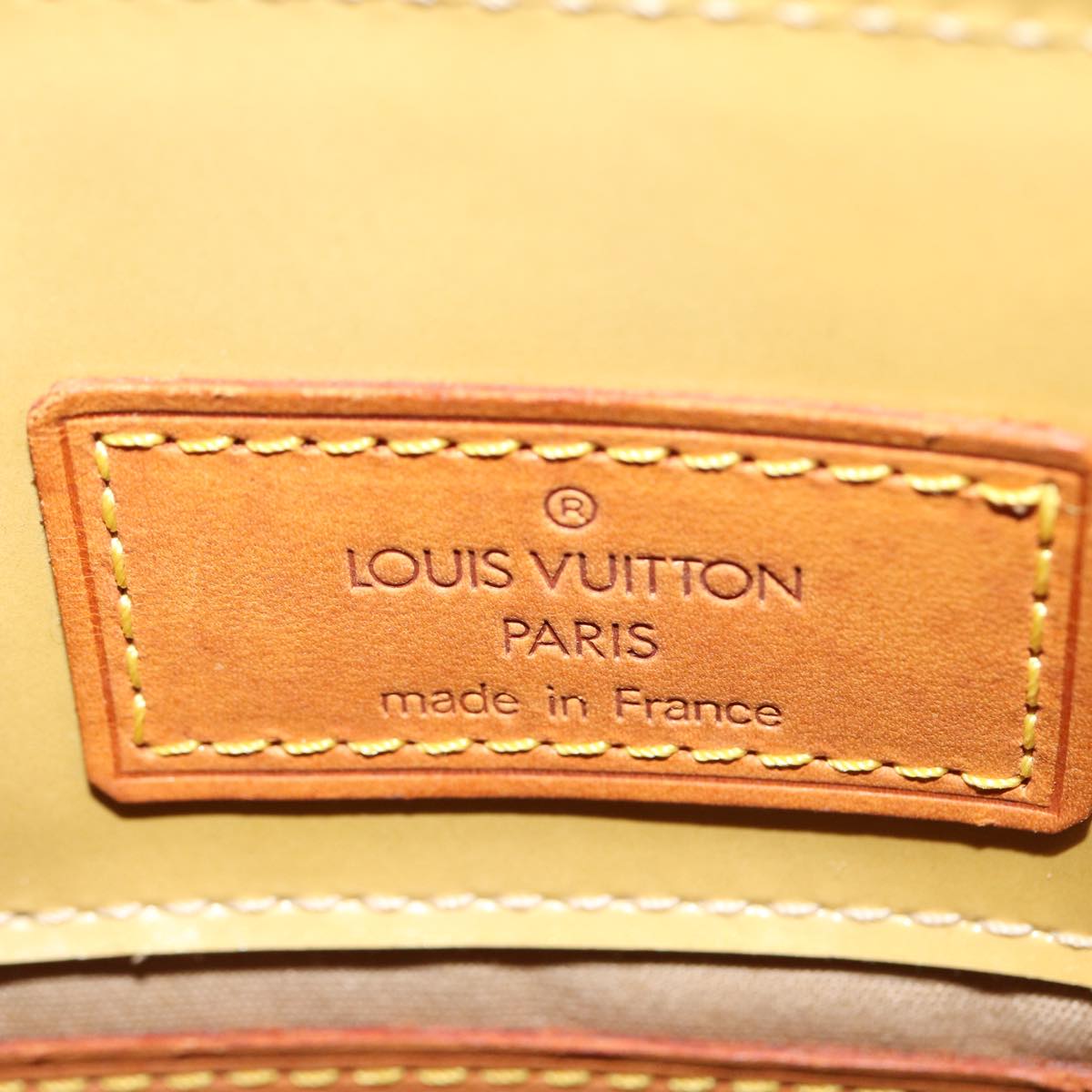 LOUIS VUITTON Monogram Vernis Reade PM Hand Bag Beige M91334 LV Auth 80347