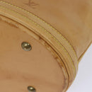 LOUIS VUITTON Nomad leather Bucket PM Shoulder Bag Beige M85001 LV Auth 80351-10