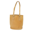 LOUIS VUITTON Nomad leather Bucket PM Shoulder Bag Beige M85001 LV Auth 80351-13