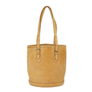 LOUIS VUITTON Nomad leather Bucket PM Shoulder Bag Beige M85001 LV Auth 80351-2