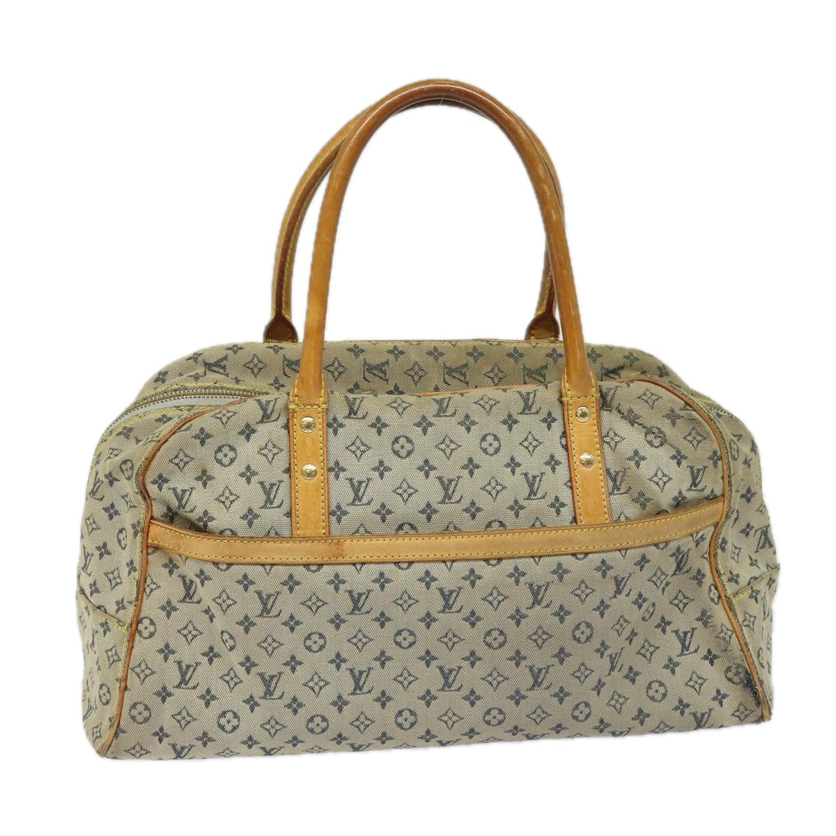 LOUIS VUITTON Monogram mini Marie Hand Bag Blue M92003 LV Auth 80353