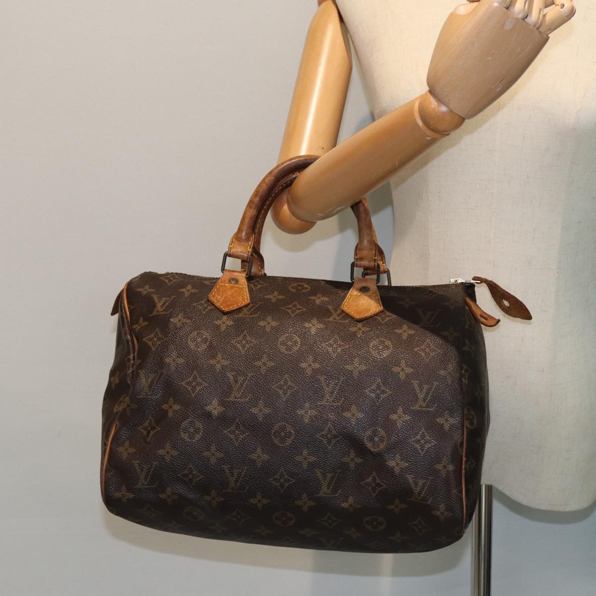 LOUIS VUITTON Monogram Speedy 30 Hand Bag M41526 LV Auth 80363