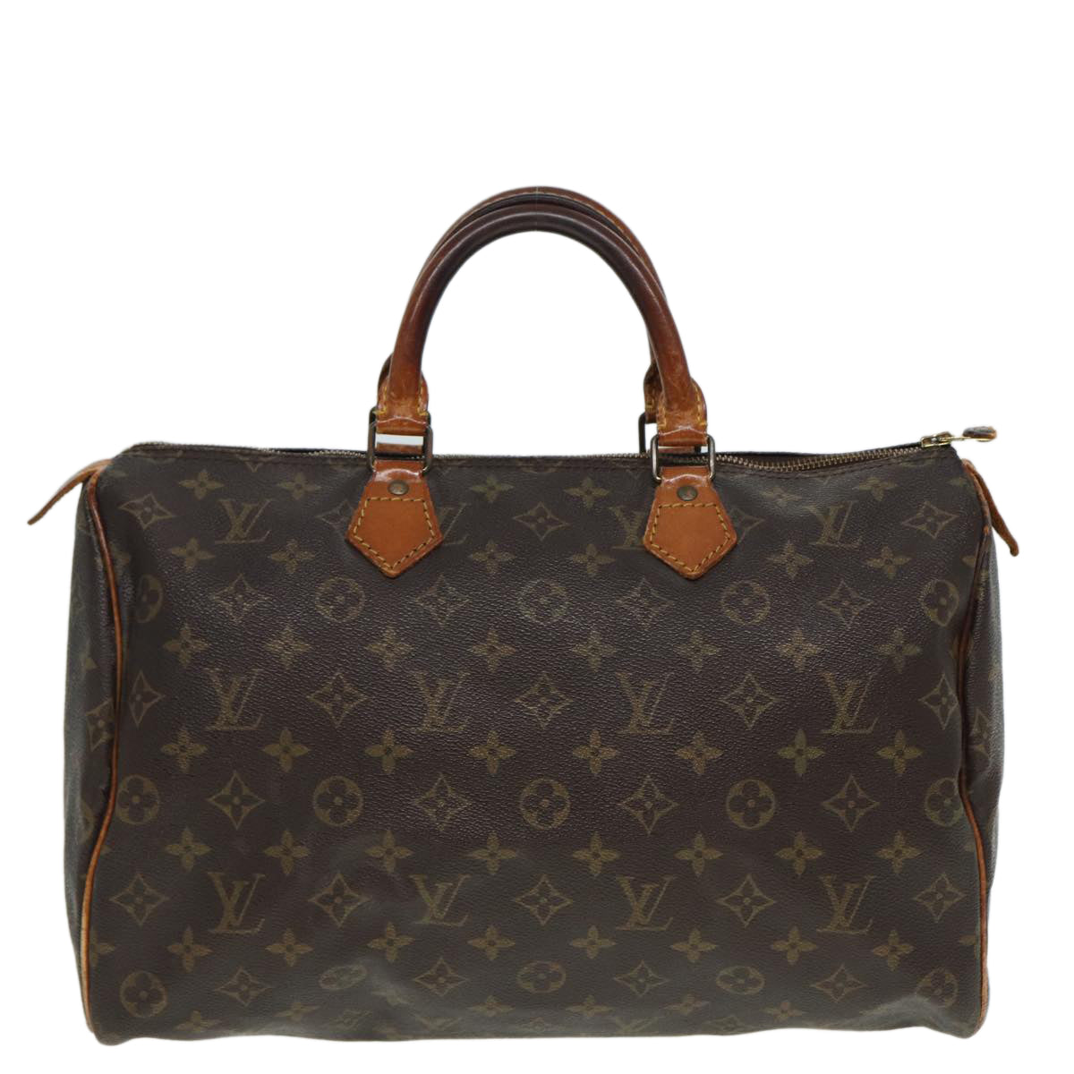 LOUIS VUITTON Monogram Speedy 35 Hand Bag M41524 LV Auth 80365