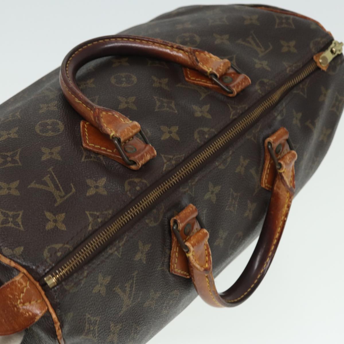 LOUIS VUITTON Monogram Speedy 35 Hand Bag M41524 LV Auth 80365